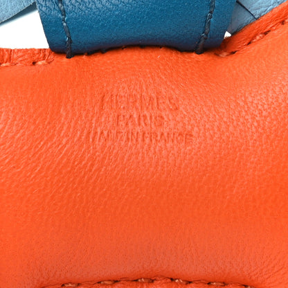 Hermes Milo Lambskin Grigri Rodeo Horse Bag Charm PM Feu Celeste Bleu Izmir 3 of 4