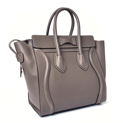 Celine Drummed Calfskin Micro Luggage Souris 2 of 8