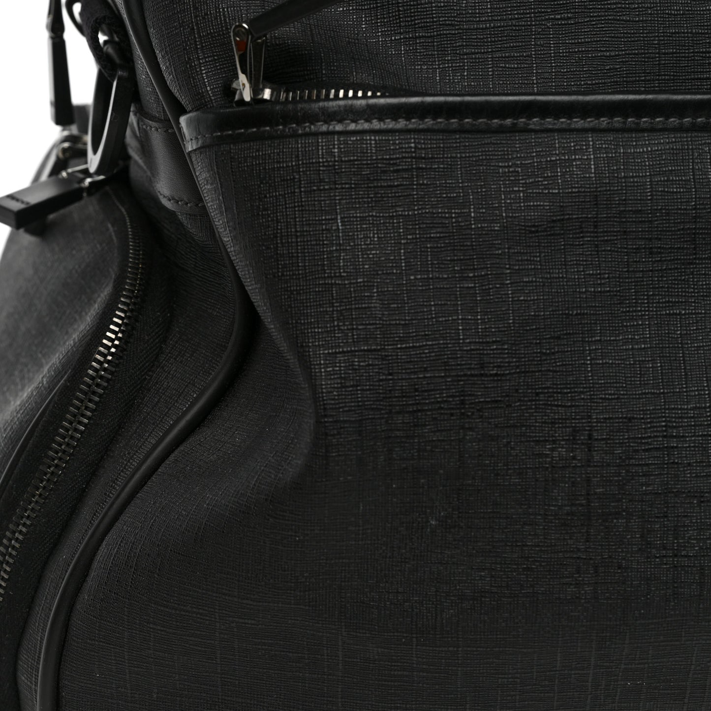 Coated Canvas Interlocking G Duffle Bag Black