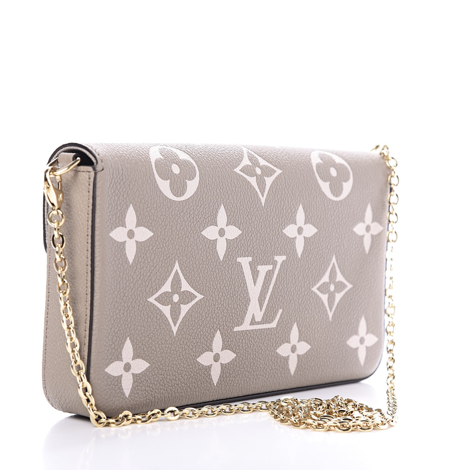 Louis Vuitton Empreinte Monogram Giant Felicie Pochette Tourterelle Creme 4 of 11