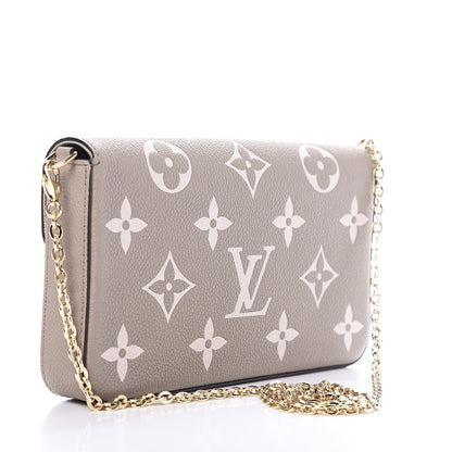 Louis Vuitton Empreinte Monogram Giant Felicie Pochette Tourterelle Creme 4 of 11