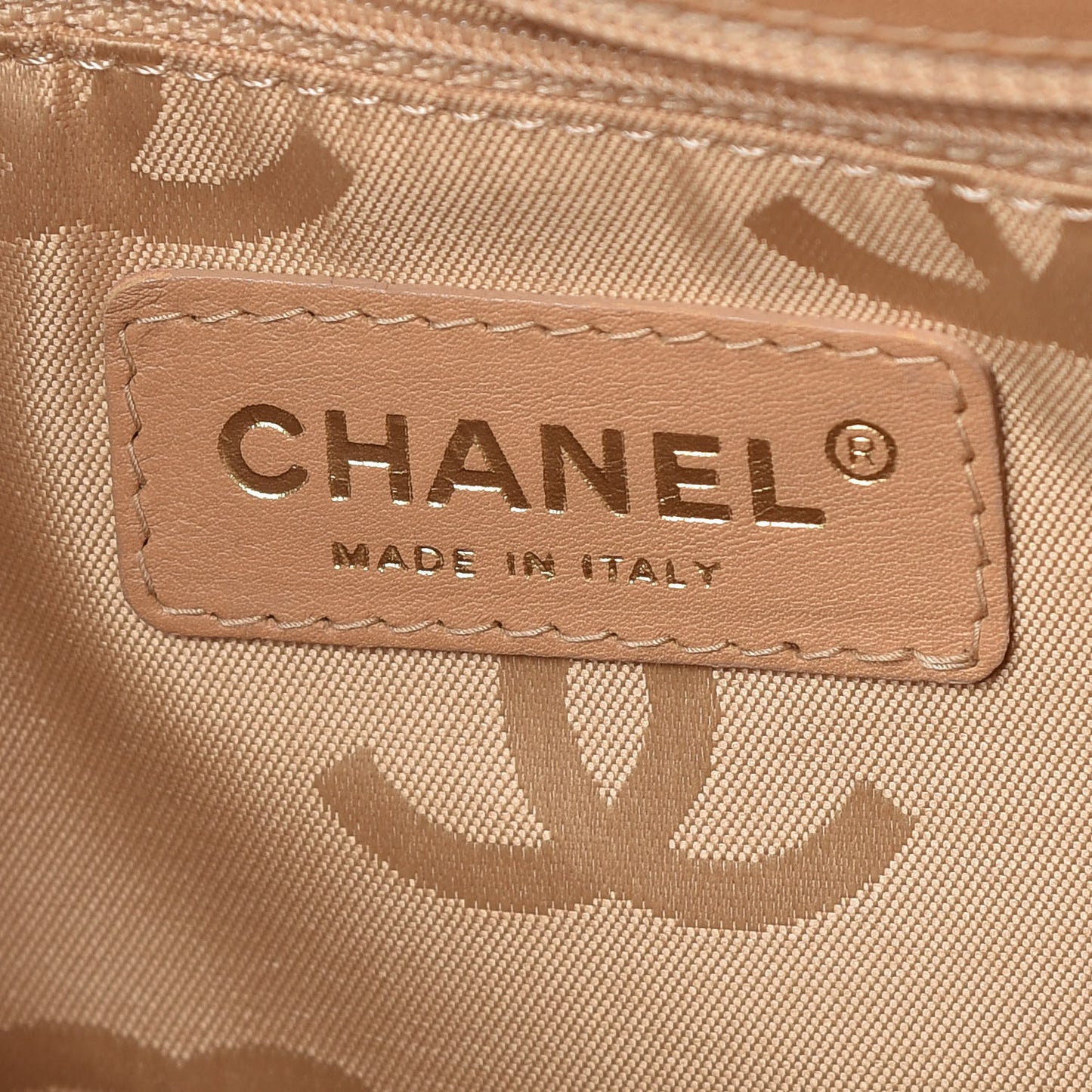 Calfskin Wild Stitch Tote Beige