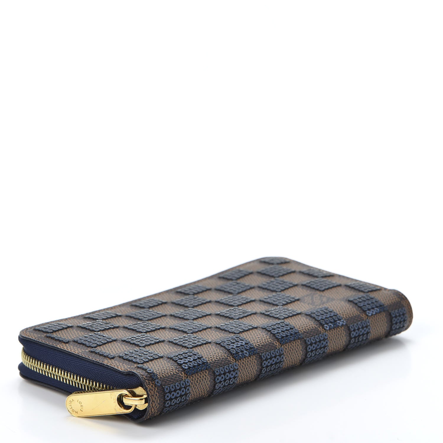 Louis Vuitton Damier Paillettes Zippy Wallet Blue 3 of 8