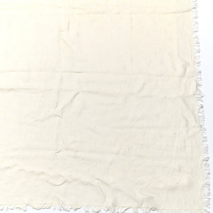Louis Vuitton Silk Wool Monogram Shawl Beige 2 of 4
