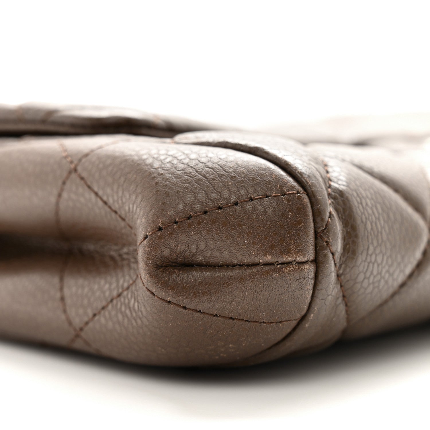 Chanel Caviar Quilted Clutch With Chain Flap Brown 9 of 14