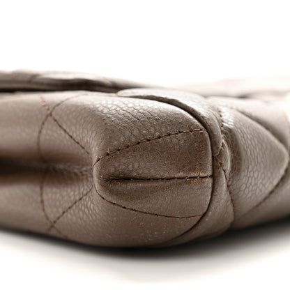 Chanel Caviar Quilted Clutch With Chain Flap Brown 9 of 14