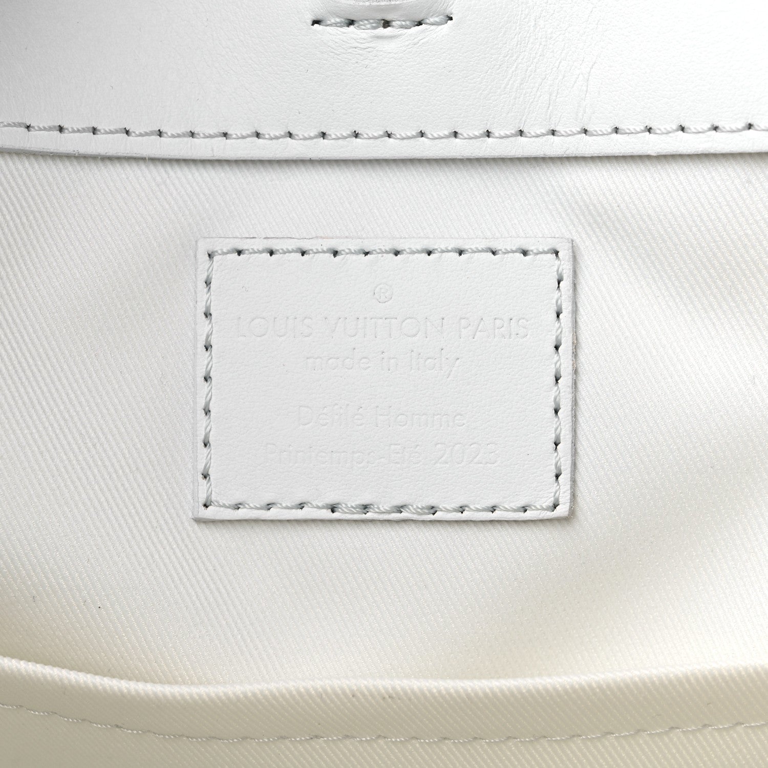 Louis Vuitton Calfskin LV Ornament Sac Plat 24H Optic White 6 of 14