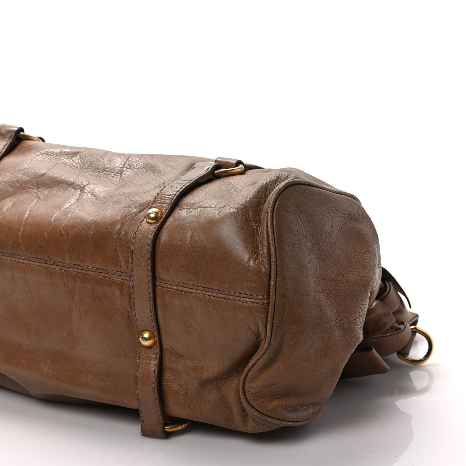 Miu Miu Vitello Lux Bow Bag Brown 11 of 11