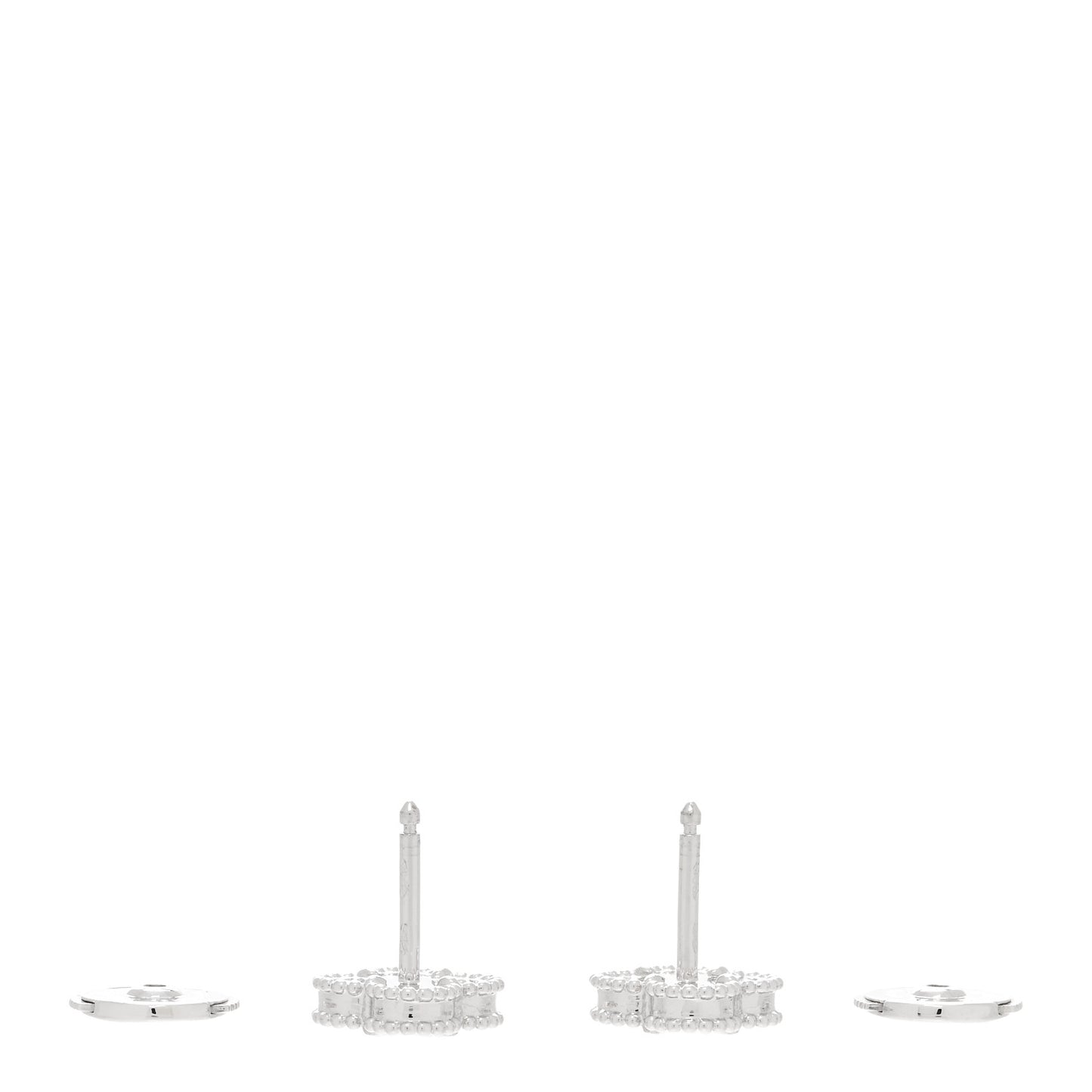 18K White Gold Mother of Pearl Sweet Alhambra Earrings