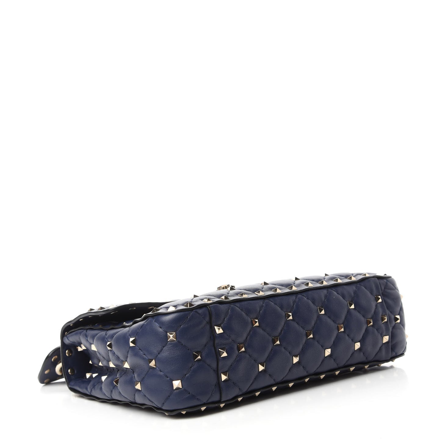 Nappa VLTN Print Medium Rockstud Spike Shoulder Bag Pure Blue White