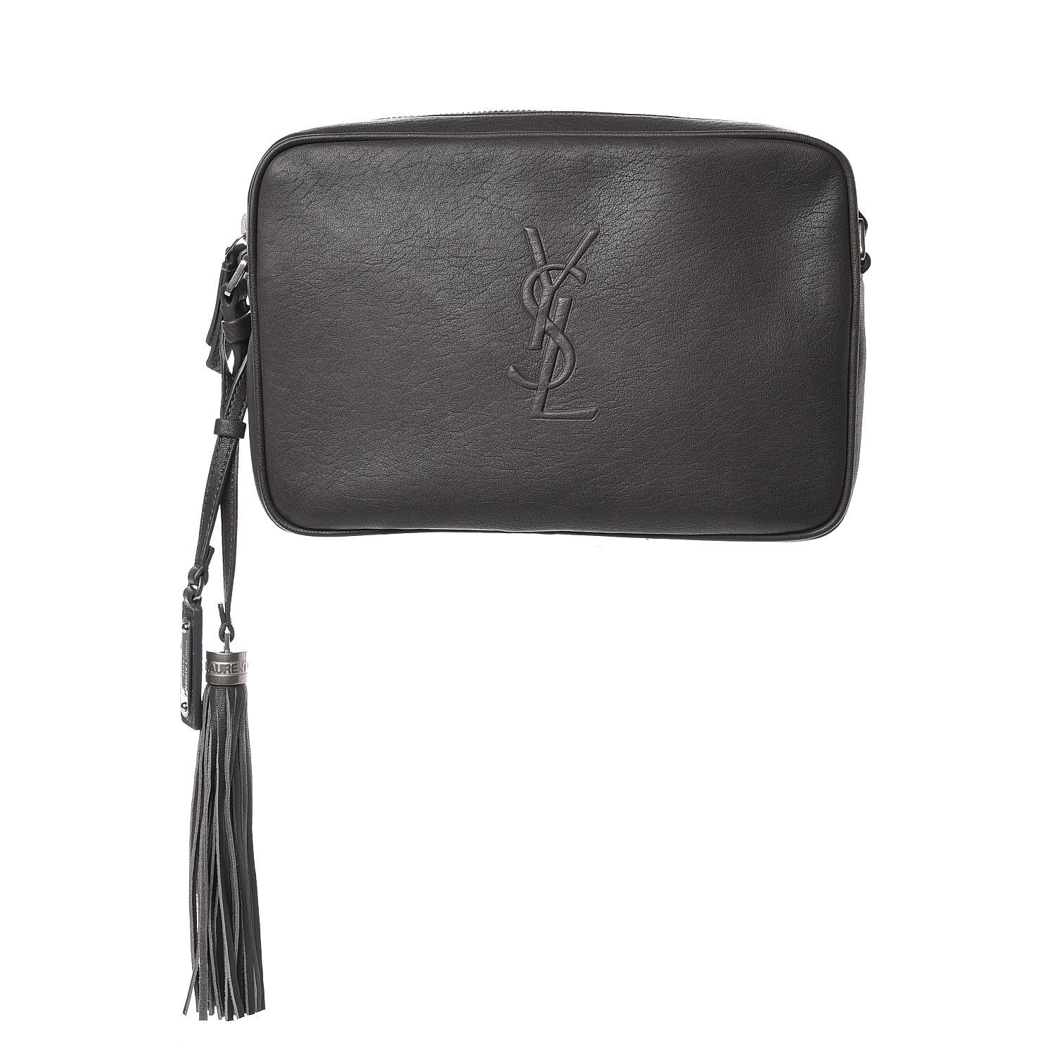 Saint Laurent Calfskin Monogram Small Lou Camera Bag Storm 1 of 7