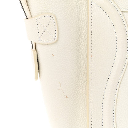 Celine Drummed Calfskin Micro Luggage White 13 of 14