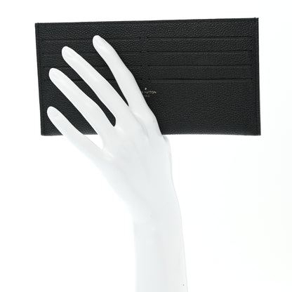 Louis Vuitton Calfskin Felicie Chain Wallet Card Holder Insert Black 2 of 7