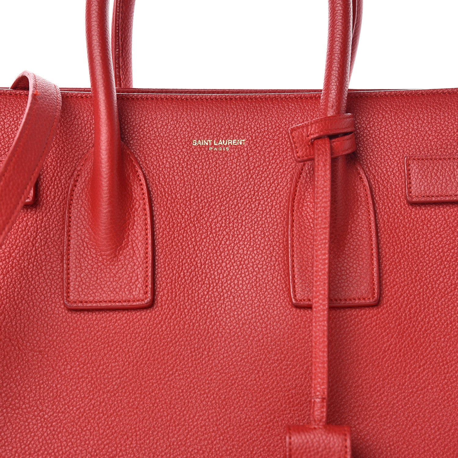 Saint Laurent Grained Calfskin Sac De Jour Lipstick Red 10 of 24