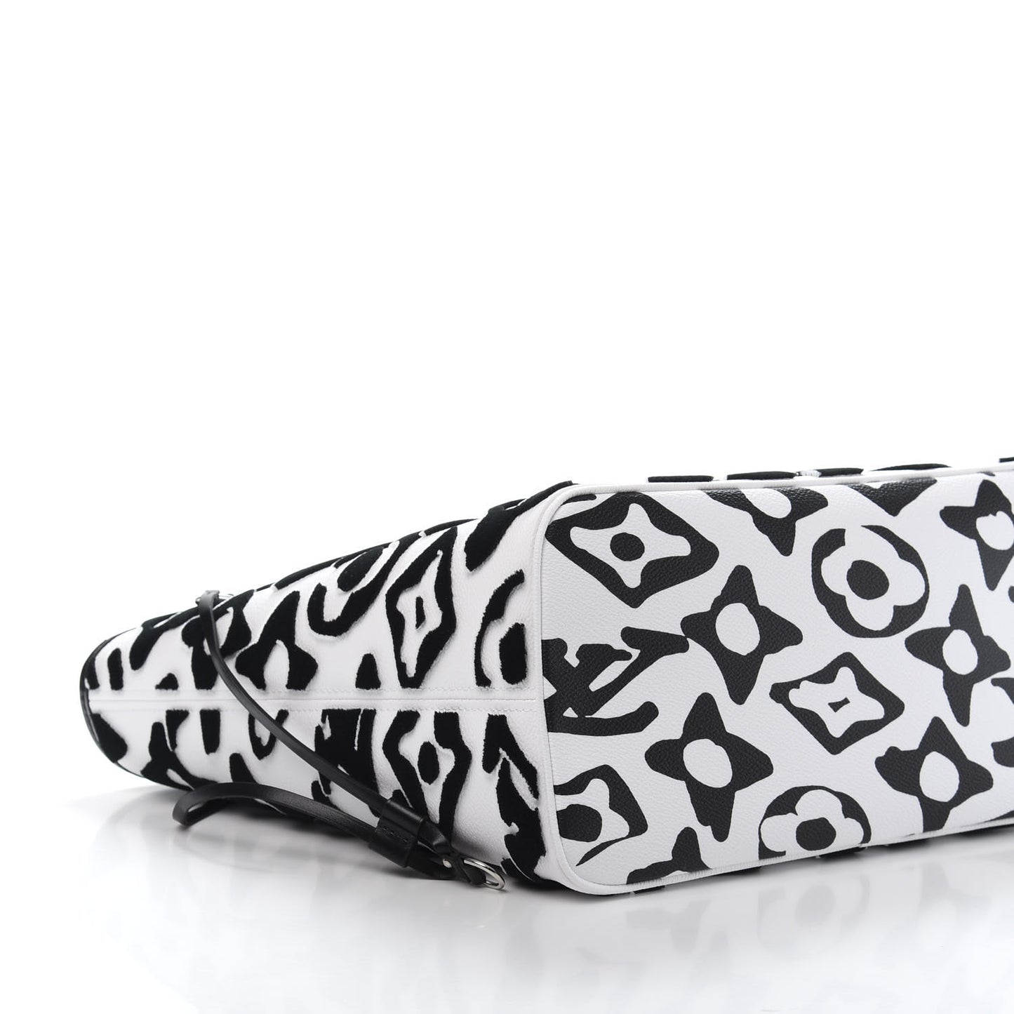 X UF Tufted Monogram Neverfull MM Black White