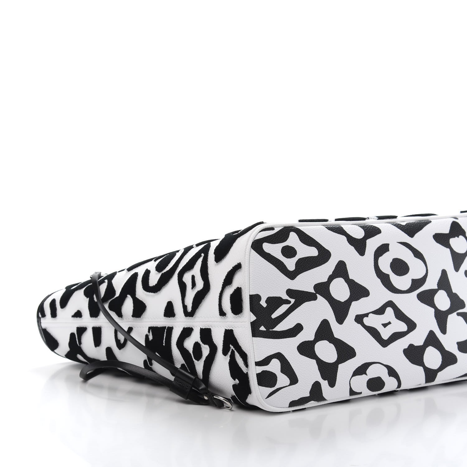 Louis Vuitton X UF Tufted Monogram Neverfull MM Black White 8 of 11
