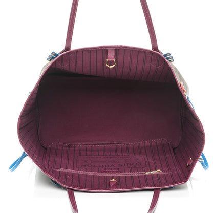 Louis Vuitton Monogram Totem Neverfull MM Magenta 5 of 7