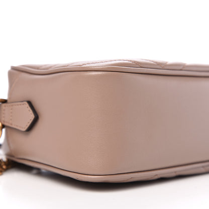 Gucci Calfskin Matelasse Small GG Marmont Chain Shoulder Bag Porcelain Rose 7 of 9
