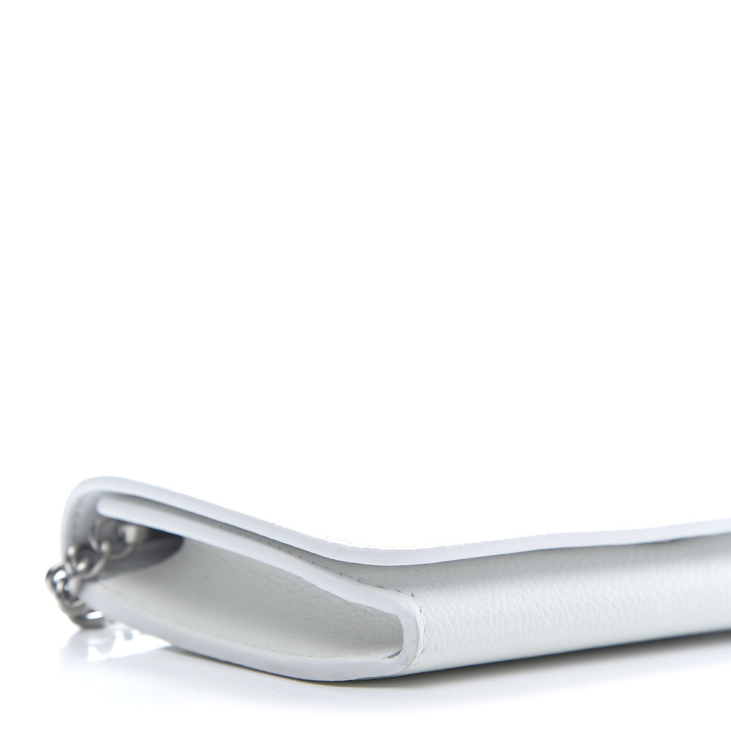 Balenciaga Grained Calfskin Logo Cash Phone Holder Wallet On Chain White Fluo Pink 6 of 9