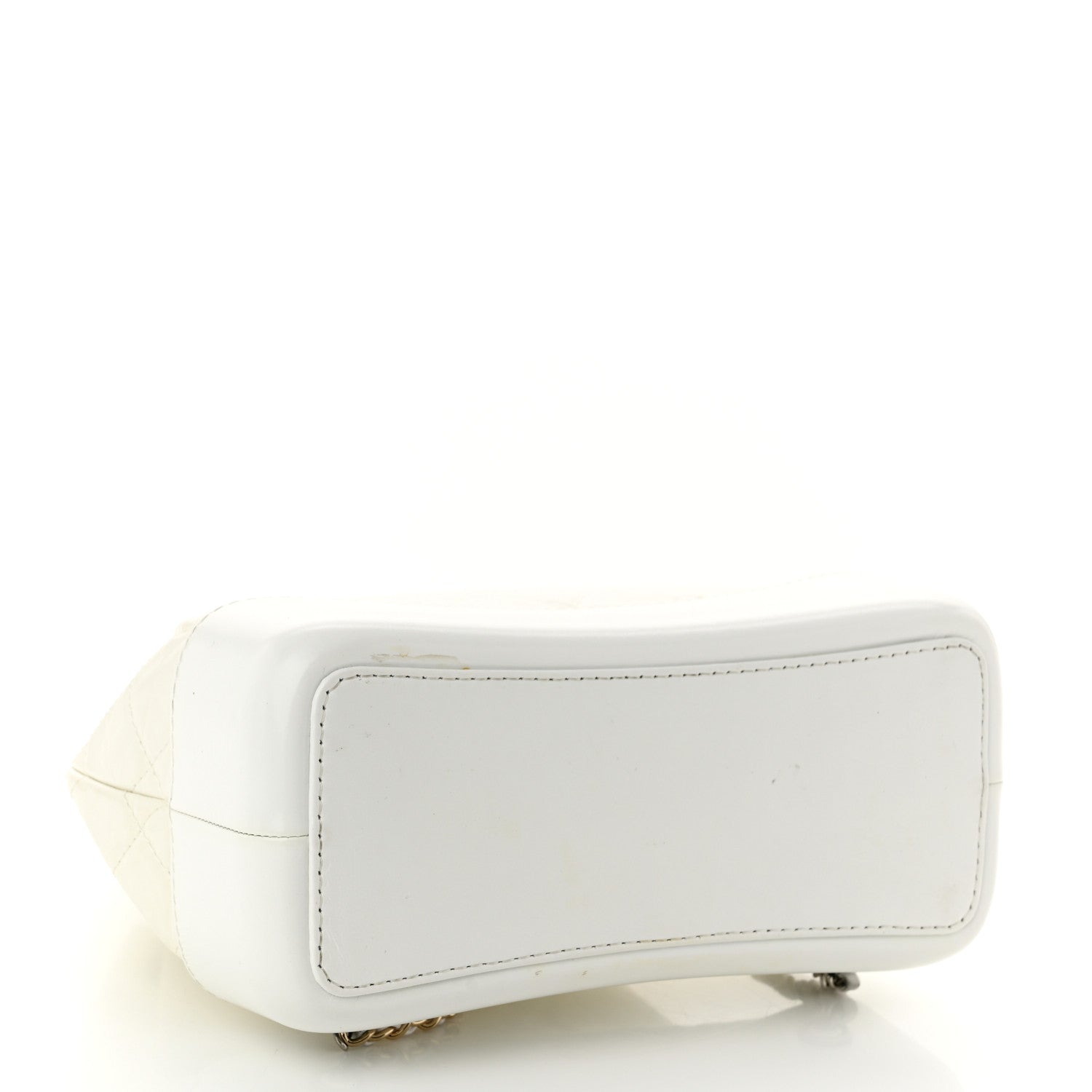 Chanel Aged Calfskin Quilted Small Gabrielle Backpack White 4 of 13