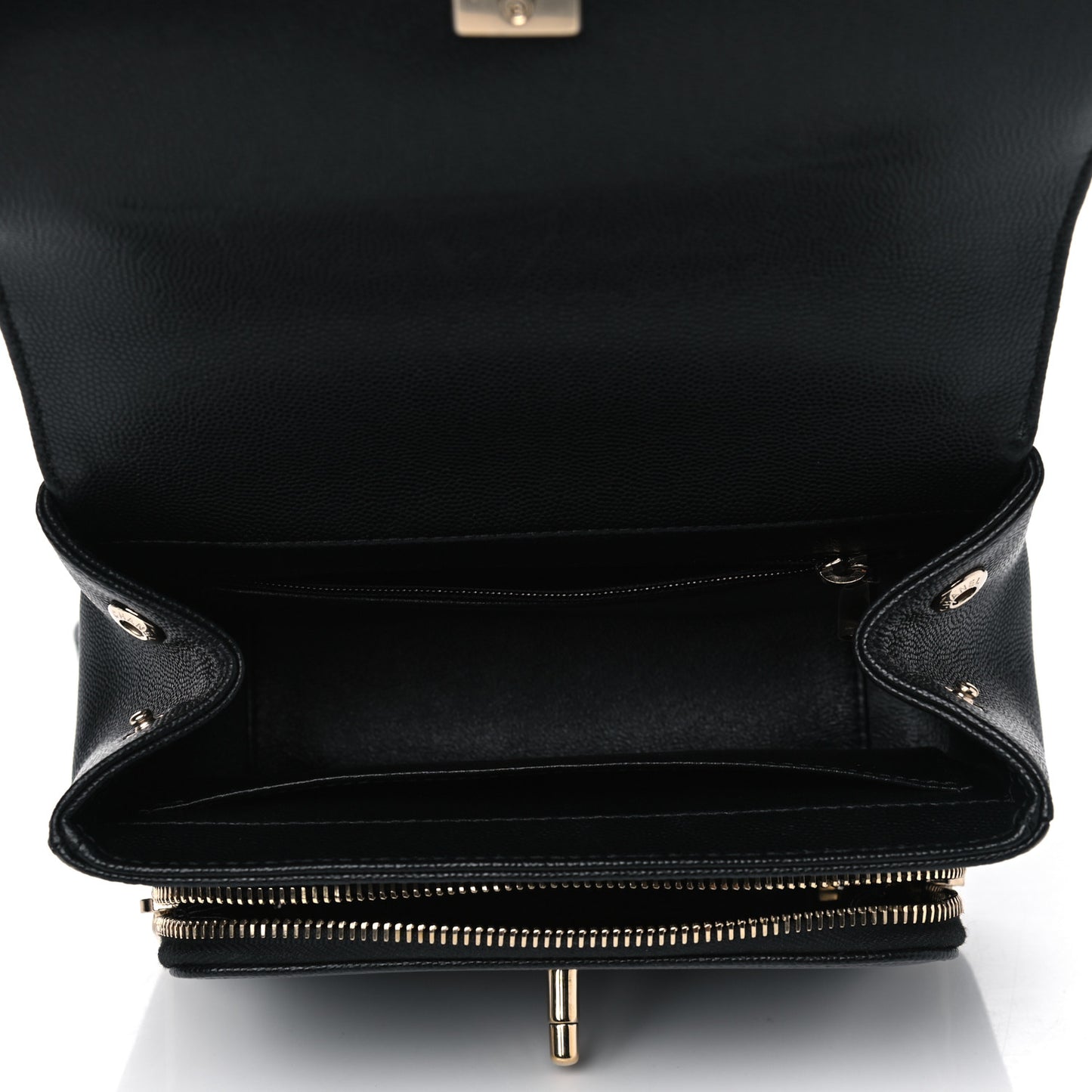 Caviar Quilted Small Business Affinity Flap Black