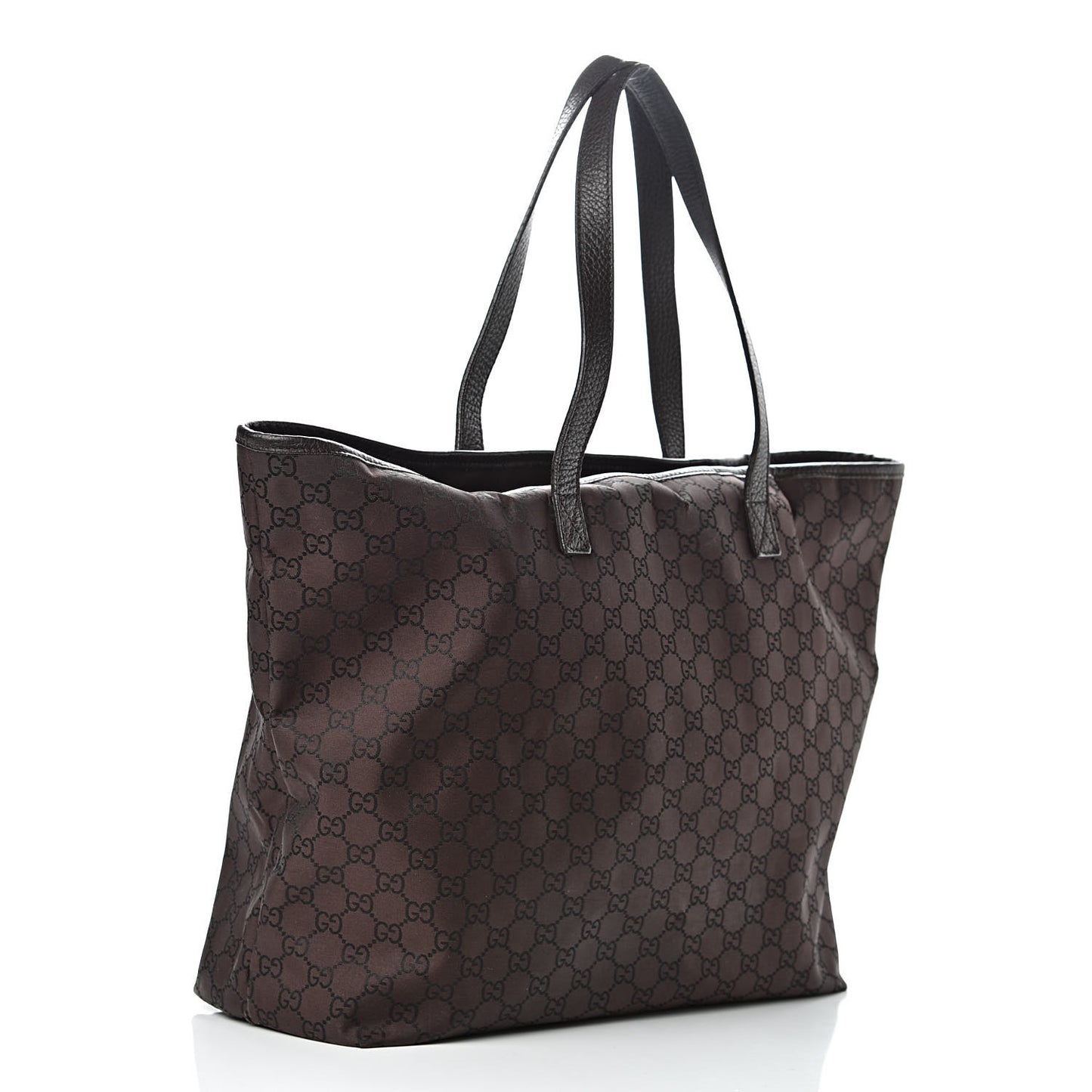 Nylon Monogram Large Tote Dark Brown