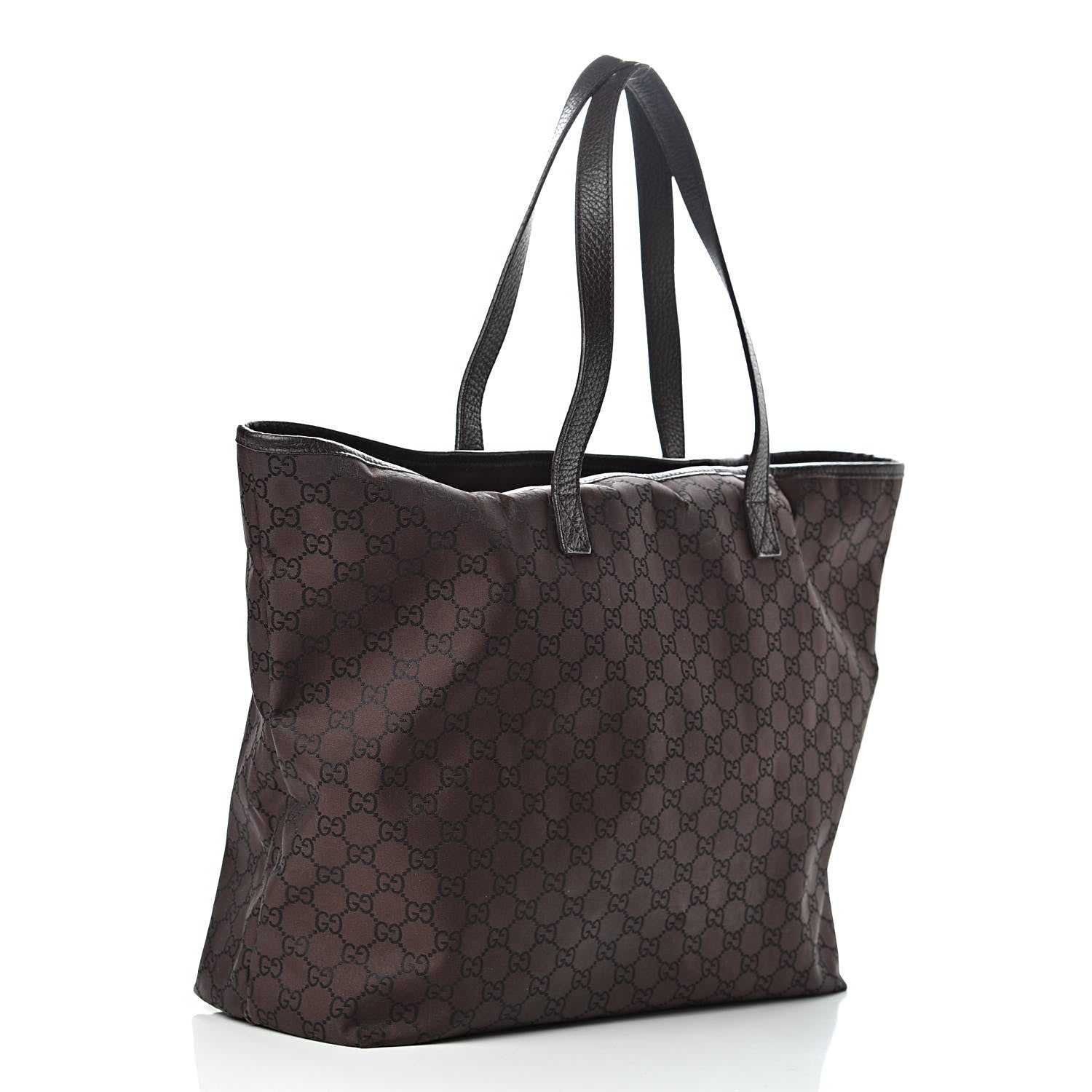 Gucci Nylon Monogram Large Tote Dark Brown 3 of 14