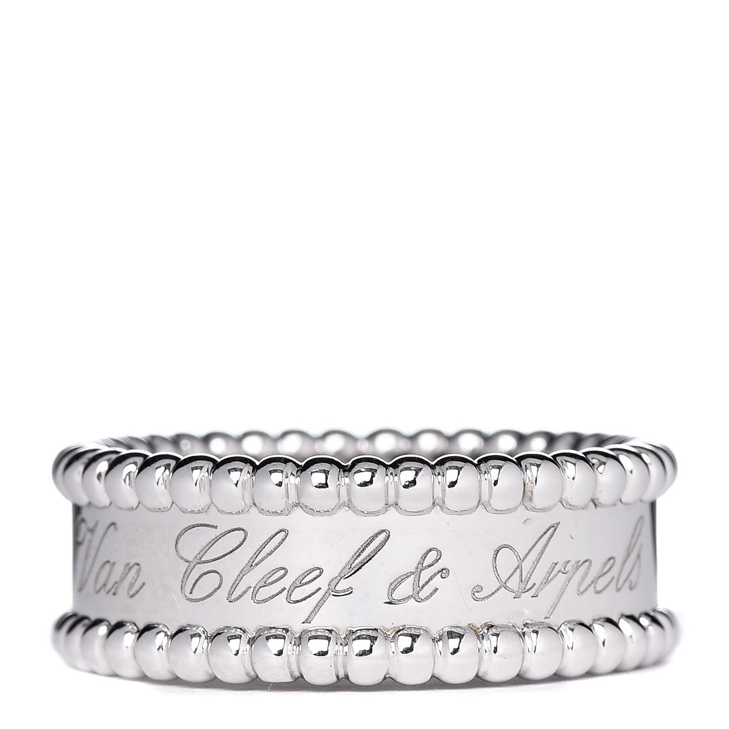 18K White Gold Perlee Signature Ring 57 8