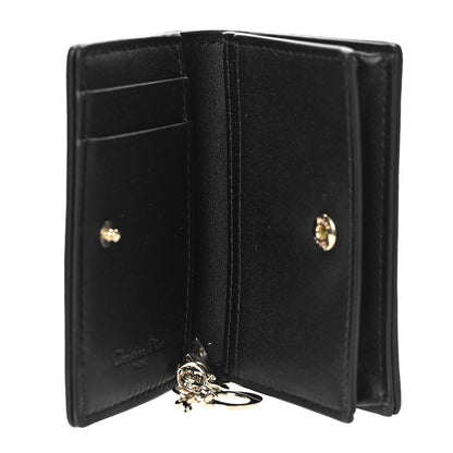 Christian Dior Lambskin Cannage Small Lady Dior Flap Card Holder Black 5 of 9