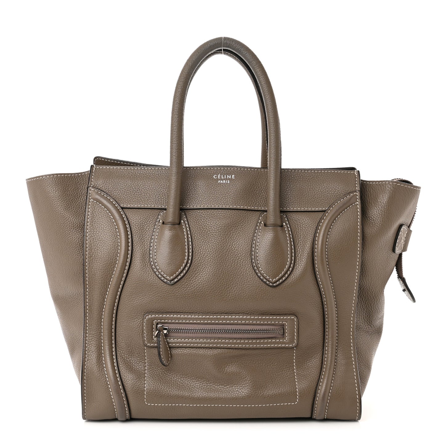 Drummed Calfskin Mini Luggage Souris