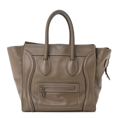 Celine Drummed Calfskin Mini Luggage Souris 1 of 11