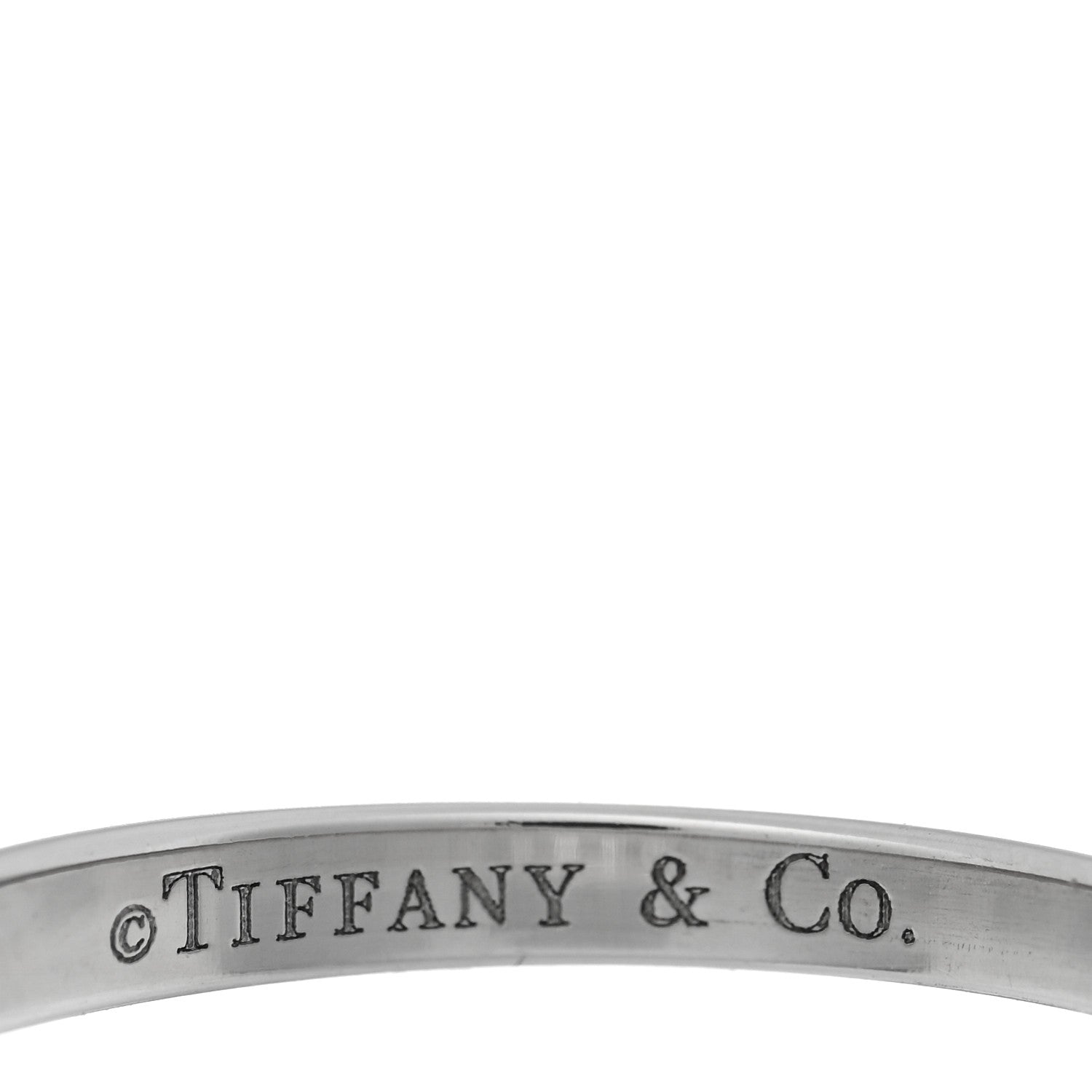 Tiffany Platinum Diamond 2.5mm Half Circle Wedding Band Ring 48 4.5 4 of 5