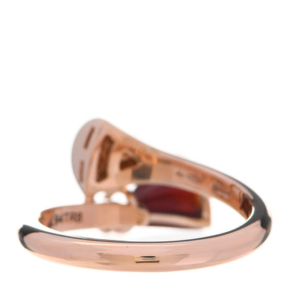 Bulgari 18K Rose Gold Diamond Carnelian Divas' Dream Charm Ring 51 5.75 3 of 6