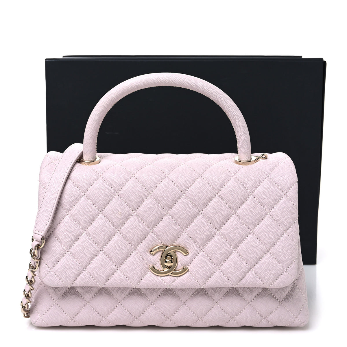 Caviar Quilted Small Coco Handle Flap Lilas Lilac