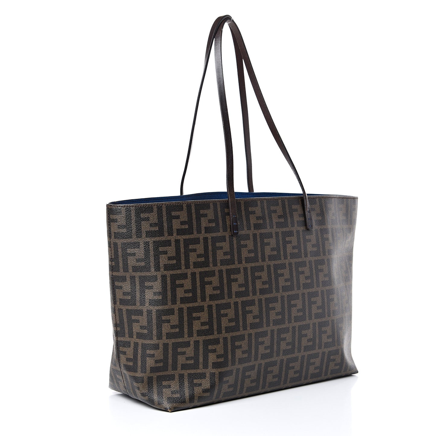 Zucca Spalmati Medium Roll Tote Tobacco Blue