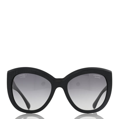 Chanel Tweed Effect CC Polarized Butterfly Signature Sunglasses 5332 Grey 2 of 8