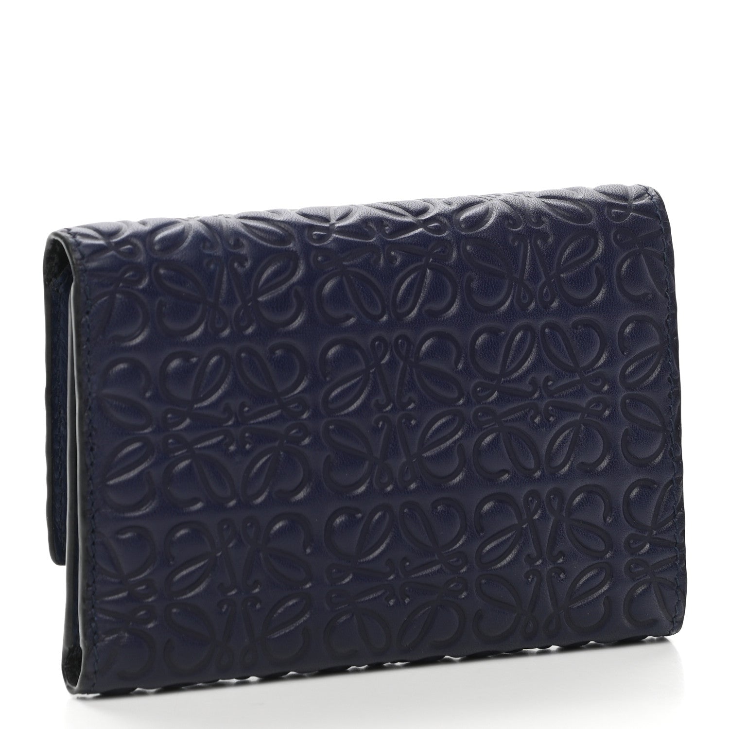 Loewe Calfskin Embossed Small Wallet Navy 3 of 8