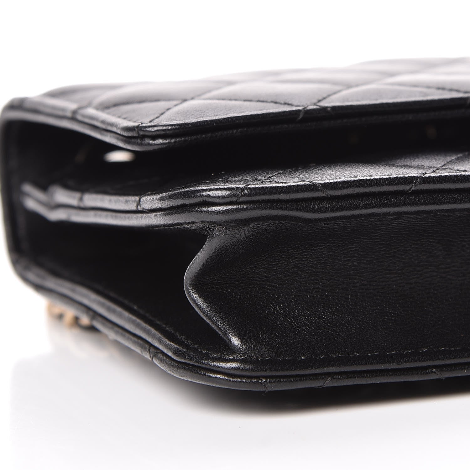 Chanel Lambskin Quilted Trendy CC Wallet On Chain WOC Black 10 of 16