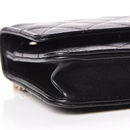Chanel Lambskin Quilted Trendy CC Wallet On Chain WOC Black 10 of 16