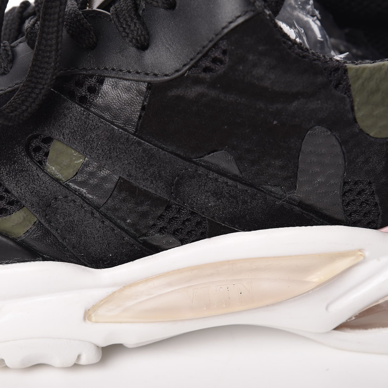 Valentino Garavani Calfskin Suede Camouflage Bounce Sneakers 37 Multicolor 16 of 19