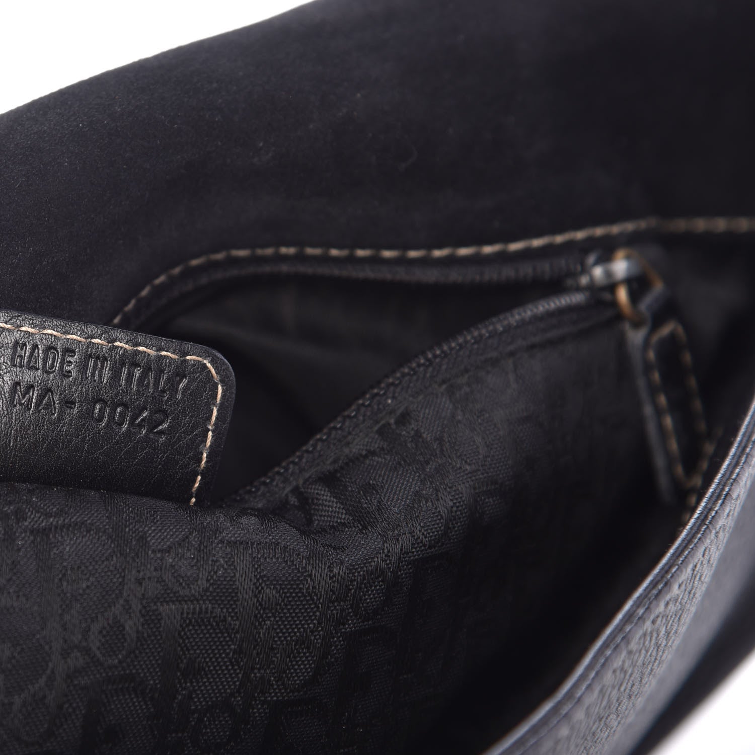 Christian Dior Calfskin Baudrier Saddle Bag Black 7 of 9