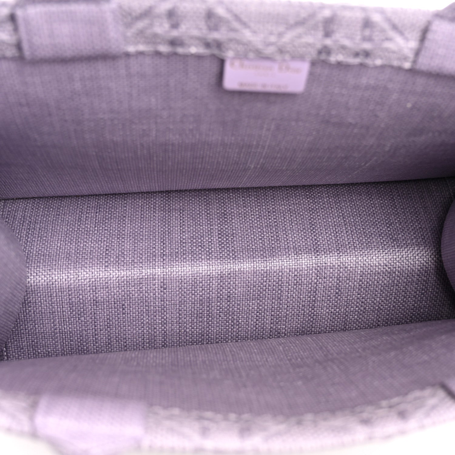 Christian Dior Raffia Cannage Medium Book Tote Lilac 5 of 11