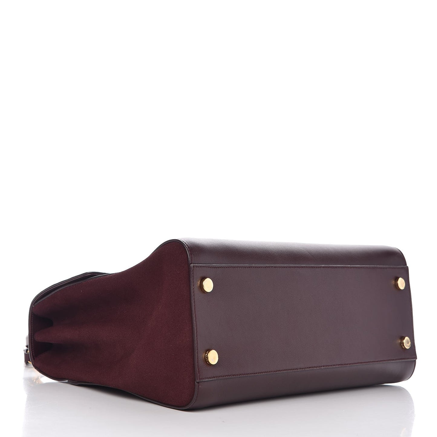 Calfskin Crocodile Embossed Medium Moujik Top Handle Bag Amarena