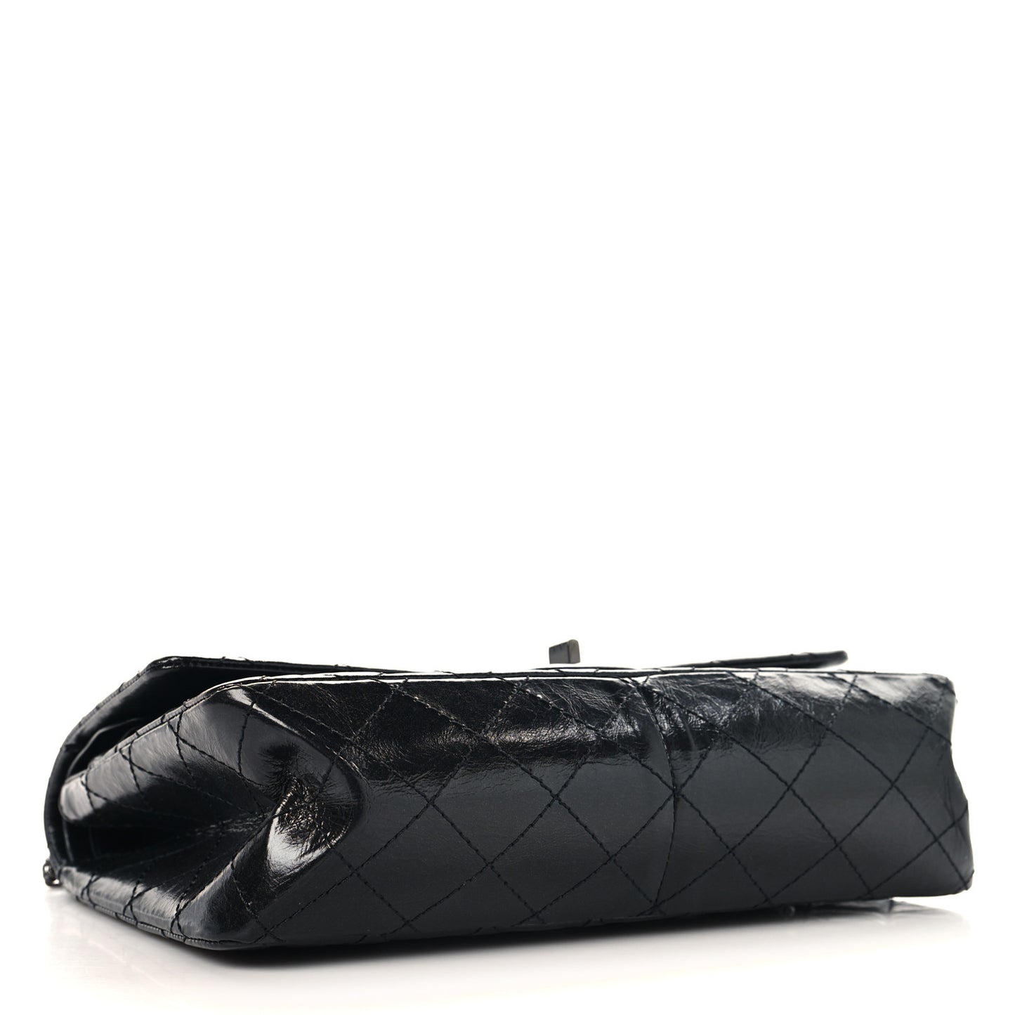 Glazed Calfskin Quilted 2.55 Reissue 226 Flap So Black
