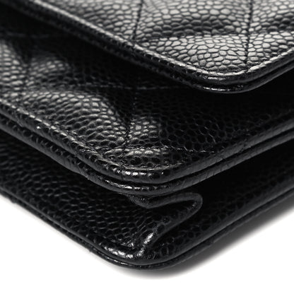 Chanel Caviar Quilted Wallet On Chain WOC Black 9 of 9