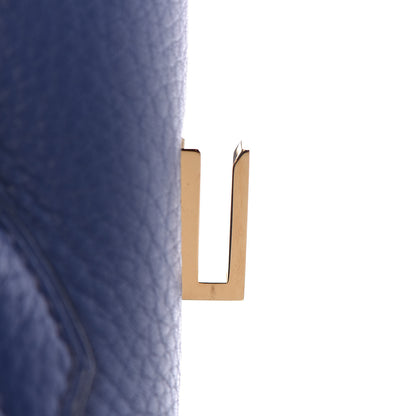 Hermes Taurillon Clemence Birkin 35 Bleu Saphir 32 of 37