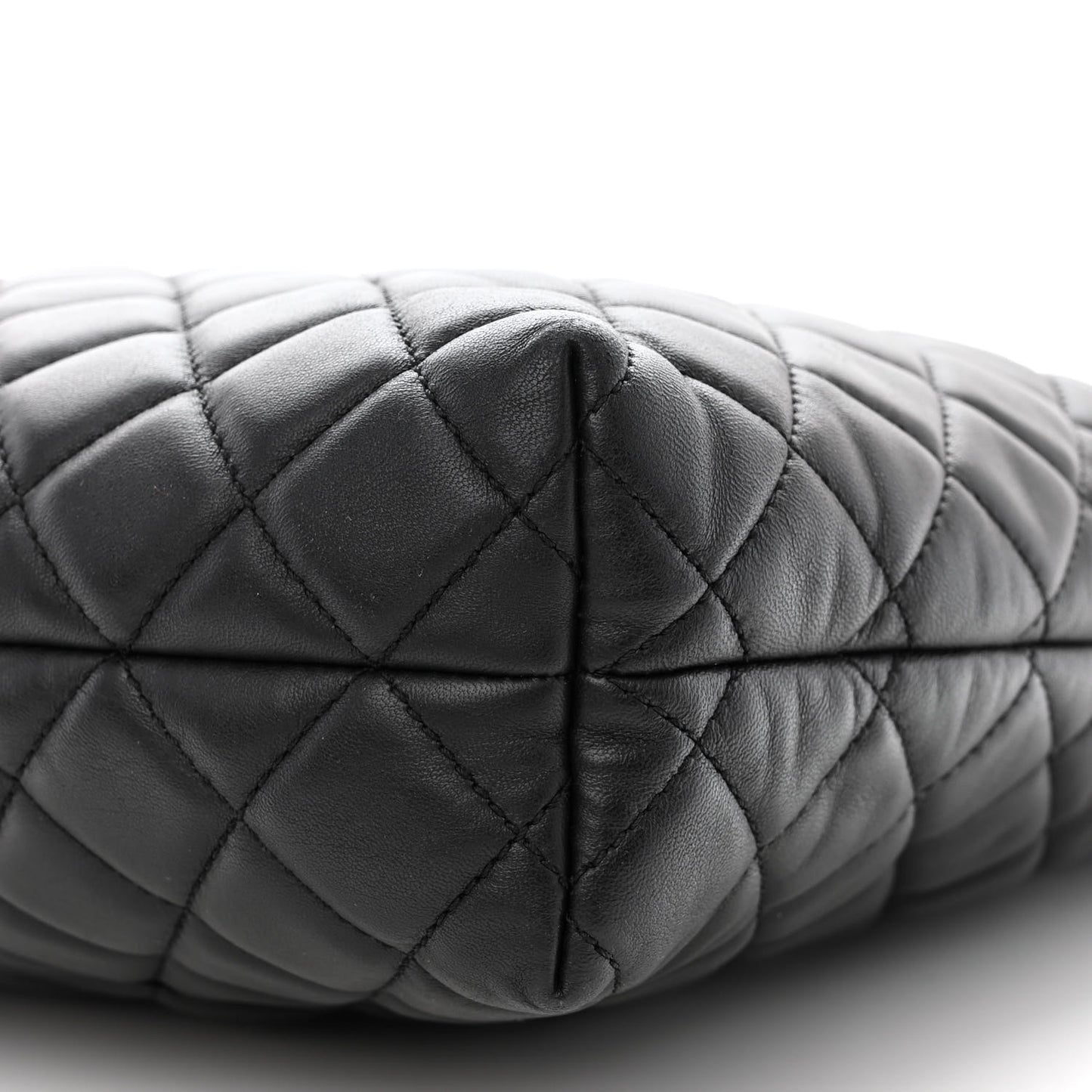 Lambskin Quilted Urban Delight Tote Black