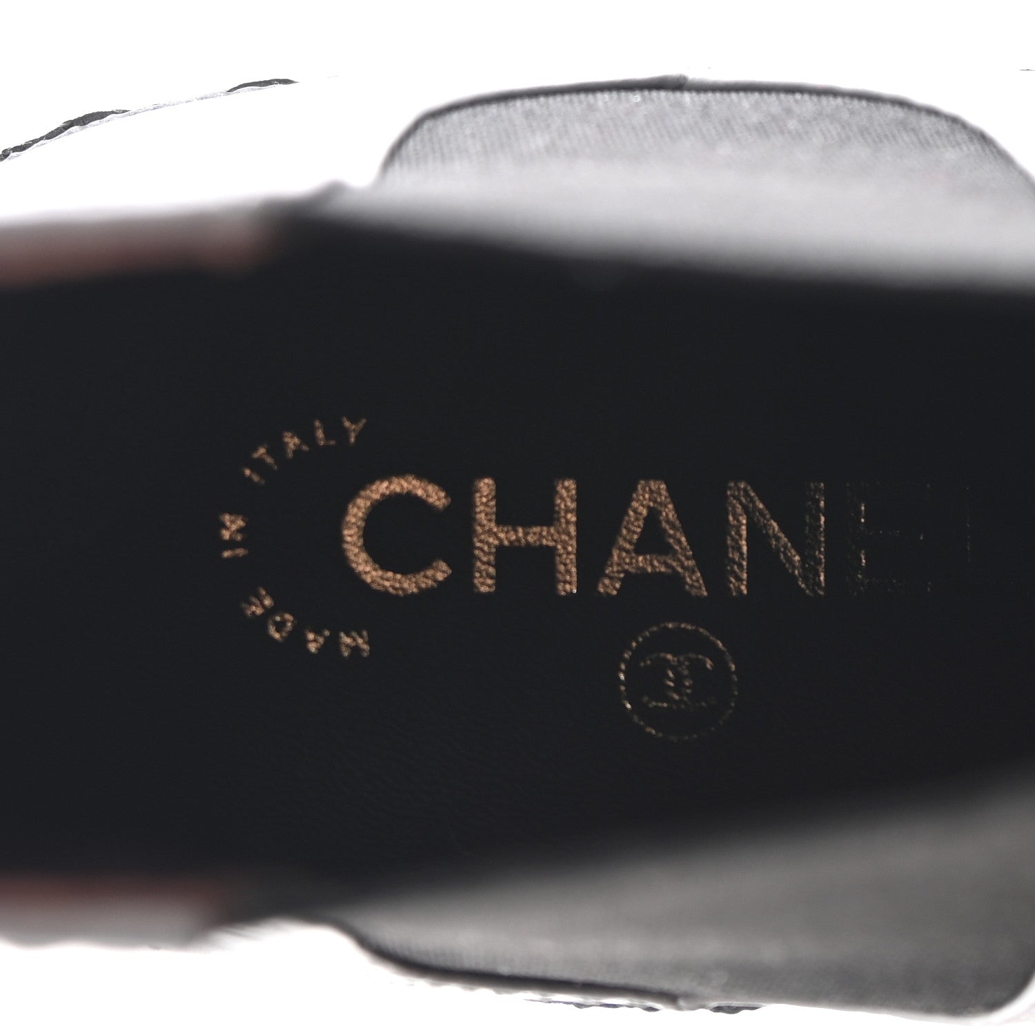 Chanel Calfskin Cap Toe CC Ankle Boots 38.5 Grey Black 8 of 10