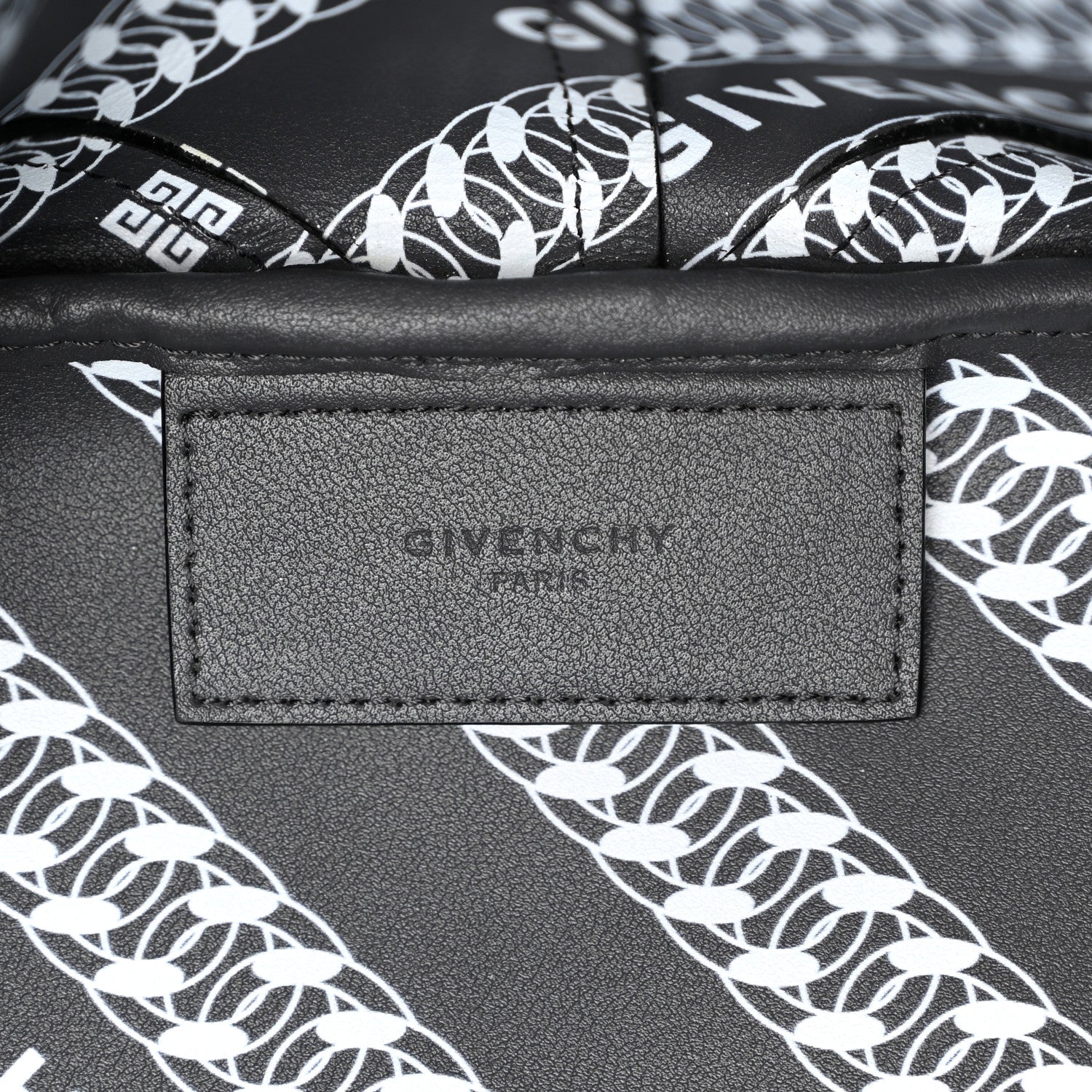 Givenchy Smooth Calfskin Wing Shopper Tote Black White 7 of 12
