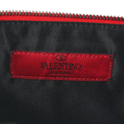 Valentino Garavani Vitello Large Rockstud Zip Pouch Red 6 of 6